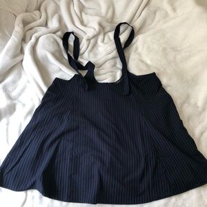 Navy and white pinafore